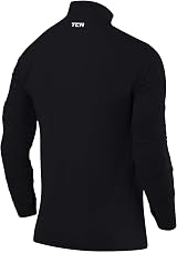TCA Fusion Long Sleeve Running Top Men 1/4 Zip Black XL Training Top view 4