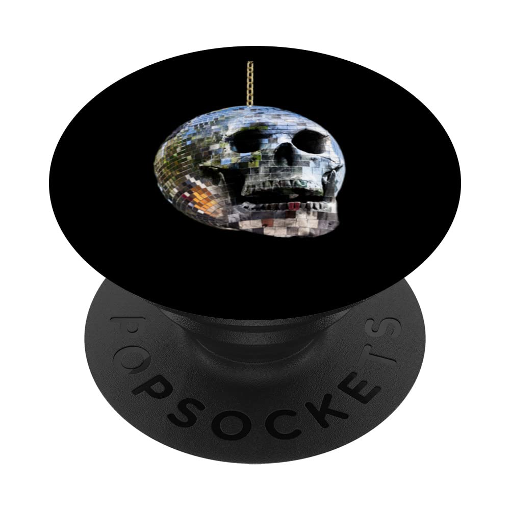 Disco Ball Skeleton Face Club Retro PopSockets Swappable PopGrip