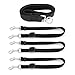 Mopaclle Pet Supplies for Dog Leashes Premium Three Way Dog Leash with Adjustable Detachable Dog Coupler for One,Two,Three Samll/Medium Dog (Black)