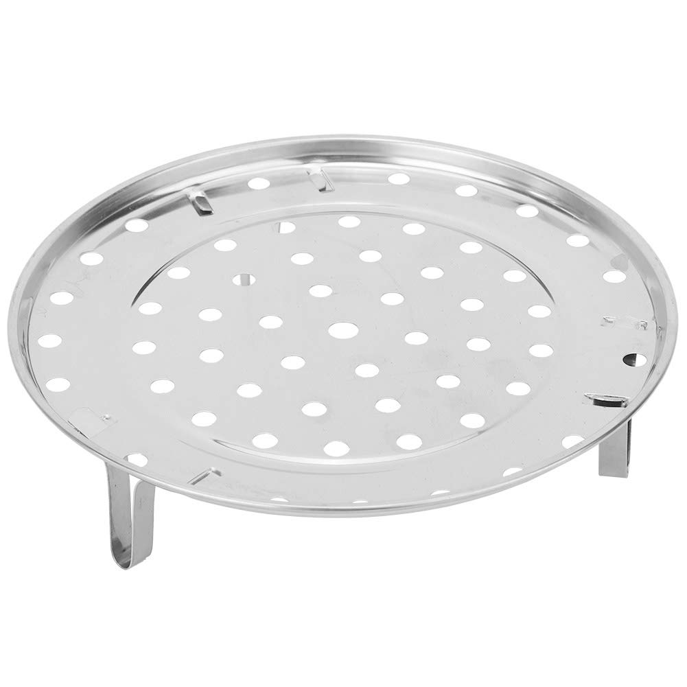 Multi-Functional Stainless Steel Large Diameter Round Steam Holder Tray Shelf for Instant Pot Home Kitchen Cooking Pressure Cooker Accessories Cookware Basket(24cm)