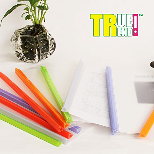 TRUETREND Heavyweight Plastic Report Cover | Standard Sliding Bar Translucent Design – Project File, Resume and Presentation Protector – Perfect for School and Office + Bulk Pack of 5 in 5 colors - Thumbnail 3
