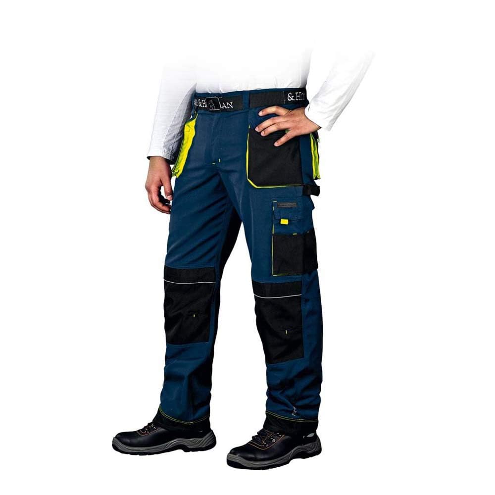 Leber&Hollman LH-FMN-T_GBY58 Formen Protective Trousers, Navy-Black-Yellow, 58 Size