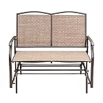 SunLife Outdoor Swing Glider for 2 Person, Patio Loveseat Bench Rocking Chair