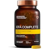 EFA Complete with Optimal Omega 3 6 9 Levels of Potency Flax Oil, Fish Oil, Borage Oil, and Evening Primrose Oil 800mgs (90count) 3rd Party Tested - High in GLA and 369 Omegas