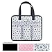 Everything Mary Grey Geometric Tag Along Storage Organizer Tote - Bin for Tools, Crafts, Home, Garage, Make-Up, Desk, Nursery, Supplies Organizational Storage Bin with Handle