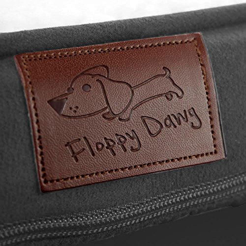 Floppy Dawg Gel Memory Foam Dog Bed and Crate Cover Blanket Bundle, Removable Cover, Waterproof Liner, Fits 42 Inch Crates. Slate Gray Suede and Fleece with White Sherpa Top.