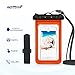 HOMAR Universal Protective Waterproof Cell Phone Cases Best in Outdoor Recreation Kayak Accessories for iPhone 6S, 6, 6 Plus, 5S, BlackBerry Smart Phone up to 6 inches (Orange)