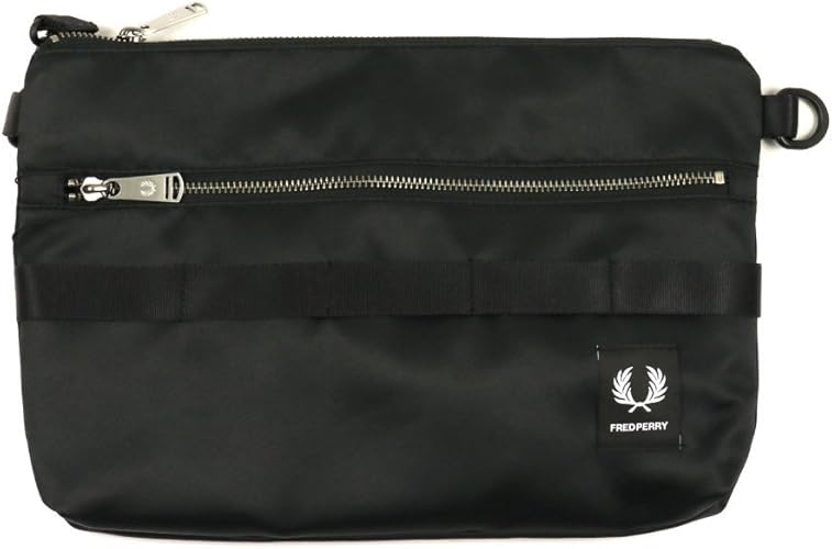 Amazon フレッドペリー Fred Perry F9538 サコッシュ ポシェット ユニセックス 07black Fred Perry フレッドペリー ショルダーバッグ