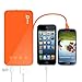 Portable battery, JETech 5,000mAh 2-Output Portable External Power Bank Battery Charger Pack for iPhone 6/5/4, iPad, iPod, Samsung Devices, Smart Phones, Tablet PCs (Orange) - 0759