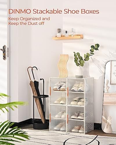 Amazon Transparent Foldable And Stackable Shoe Organisers Foldable