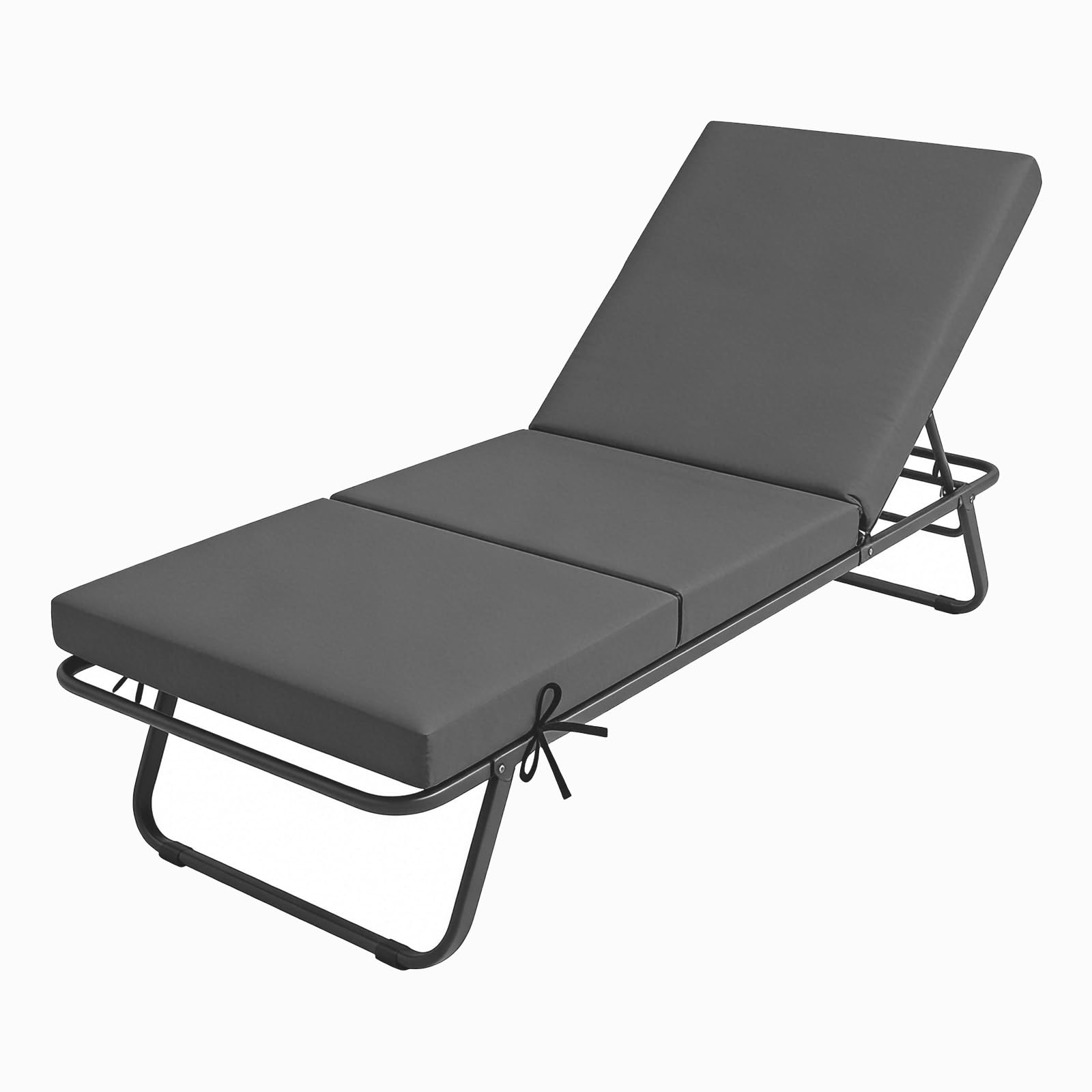 Photo 1 of Outdoor Chaise Lounge Cushions,77x 24 x 2 Inch Lounge Chair Cushions for Outdoor Furniture,Waterproof Fade and Tear Resistant Lounge Deck Chair Cushions for Patio Lawn Pool Resort Hotel, Gray