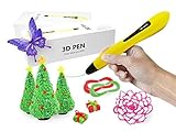 3D Pen for Kids and Adults, Newest Low Temperature 3D Printing Pen with OLED Display and PCL Filaments | Doodle Drawing Model Making, Arts and Crafts, Perfect Gifts for Girl and Boys | Decospark