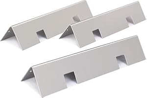 Leship 15.3" Flavorizer Bars Replace for Weber 7635 67045, Weber GS4 Spirit II & I E210 S210 E220 S220 Grills with Front-Mounted Control, SUS304 Flavor Bars for Weber Spirit 2 Grill Part, Set of 3