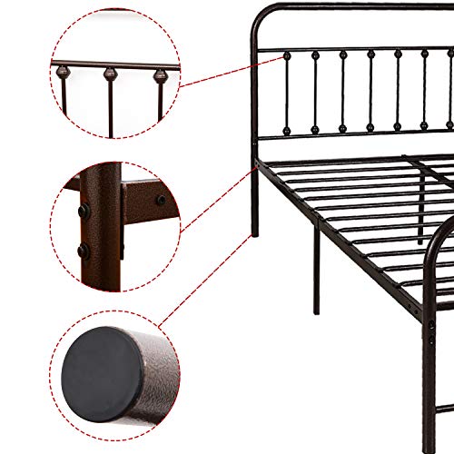WAYTRIM Metal Bed Frame Tiwn Size, Metal Platform Bed Frame Vintage
