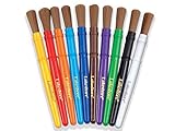 Lakeshore Nylon-Bristle Paintbrushes - 10-Color Set