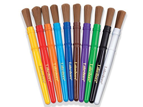 Nylon-Bristle Paintbrushes - 10-Color Set