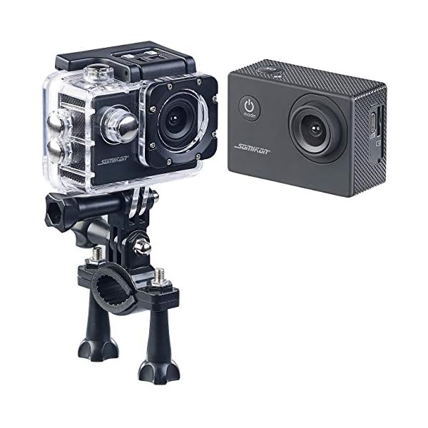 Somikon Action Kamera: HD-Action-Cam DV-1212 V2 mit Unterwasser-Gehäuse, IP68, bis 30 m (Dashcam Fahrrad, Aktion Cam, Überwachungskamera) – Bild 6