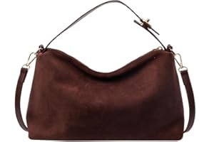 KAOBIO Women Slouchy Suede Satchels Shoulder Bag Faux Suede Hobo Bags Crossbody Phone Purse Top-Handle Tote Handbag Purse