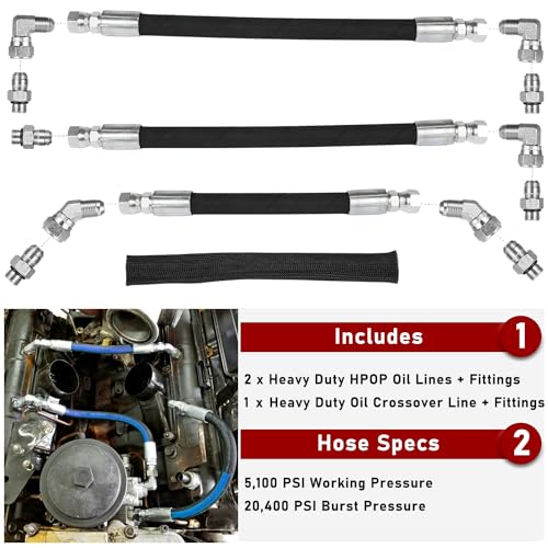 High Pressure Oil Pump Lines HPOP Hoses Kit & Crossover Fittings Kit photo 11