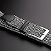 JasGood Men's Elastic Woven Stretch Casual Rubber String Belt Waistband Silver Metal Buckle, Black, 45.3 Inch