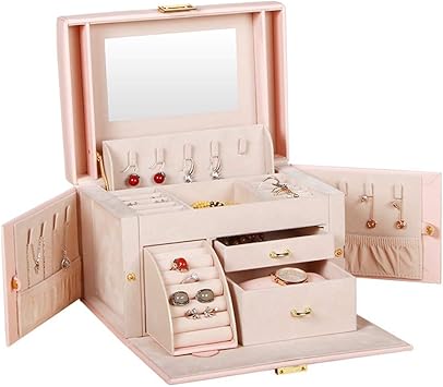 Aufbewahrung Ordnungssysteme Badezimmer Kosm Schmuckschatulle Rosa Aufbewahrungsbox Schmuck Aufbewahrungsbox Grosse Schmuck Ring Box Ohrringe Aufbewahrungsbox Hochzeit Geburtstag Geschenk Weiblic Amazon De Kuche Haushalt
