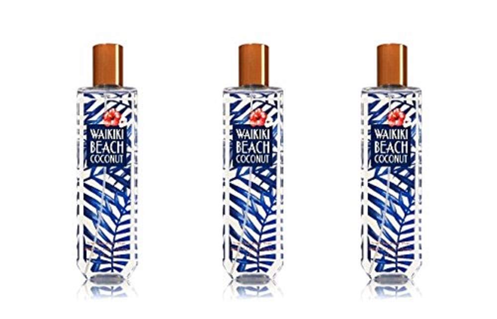 Bath & Body Works Fine Fragrance Mist Waikiki Beach Coconut 2017 - Lot of 3