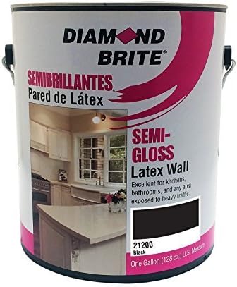 Diamond Brite Paint 21200 1-Gallon Semi Gloss Latex Paint Black by Diamond Brite Paint