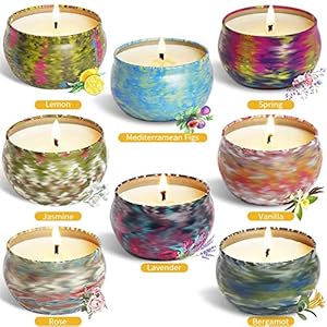 McNory 8pcs Scented Candles Gift Set, Aromatherapy Candle for Her,Natural Soy Wax Women’s Gift for Stress Relief Birthday Bath Yoga Birthday Party Anniversary (classic style)
