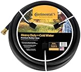 Continental Premium Cold Water Heavy Duty Black EPDM Garden Hose, 5/8" ID x 50' Length Reel - 20582671