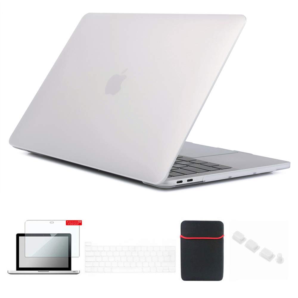 Se7enline Compatible with MacBook Pro 13 inch Case 2016-2023 Cover for Model M1/M2 A2338/A2251/A2289/A1706/A1989/A2159 with Sleeve, Keyboard Skin, Screen Protector, Dust Plug, Transparent