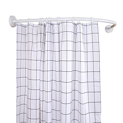Lwfb Shower Curtain Rod Stainless Steel Free Drilling Bathroom