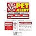 Pet Alert Stickers & Static Clings - FIRE Safety Alert and Rescue (10 Pack) - 7 mil -UV Laminated - 3 Key Tags - 3 Cards Save Your Pets encase of Emergency or Danger Pets in Home