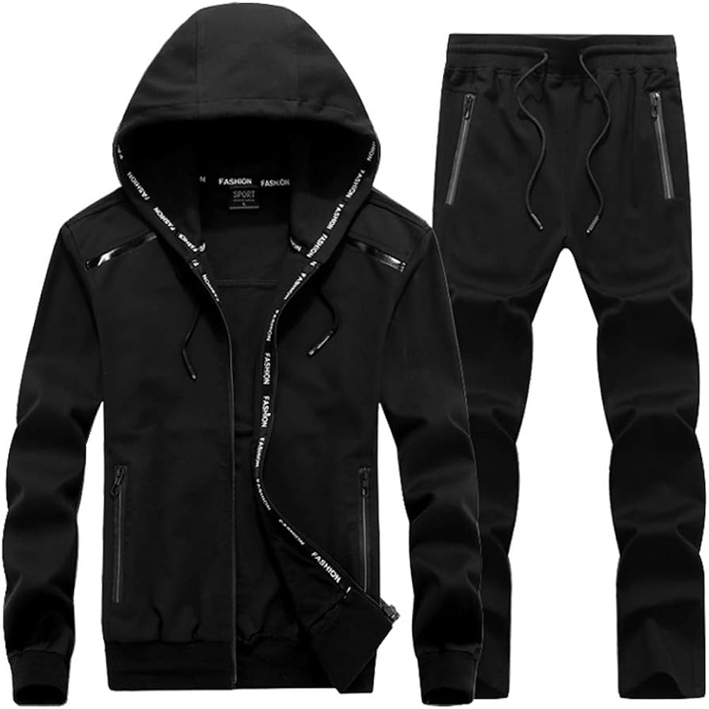 Men's 2 Piece Tracksuit Sweatsuit Suit Casual Long Sleeve Nylon Running