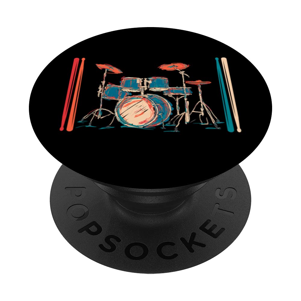 Drum Set Rock Music Percussion Musician Drummer Drums PopSockets Swappable PopGrip
