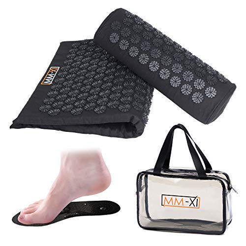 MM-XI Acupressure Mat and Pillow Set - Back Massager Cushion Body Pillow and Mat for Back, Neck, Sciatica, Headaches and…