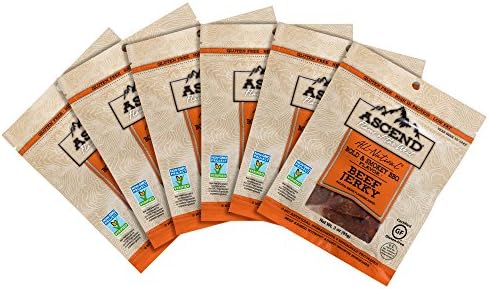 Ascend: Flavor of the West - Non GMO Jerky - Bold and Smokey BBQ - 3 oz. bags, Pack of 6