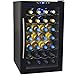 NewAir Wine Cooler and Refrigerator, 28 Bottle Freestanding Wine Chiller Fridge, Black with Glass Door, AW-280E