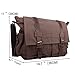 HDE Vintage Canvas Messenger Bag Leather Military Tactical Style Travel Shoulder Field Bag fits 13 Inch Laptop