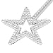 XiangGuanQianYing 5Pcs Star Wands Sparkle Star Wand Elf Baton Angel Wand Girls Fairy Star Magic shining Wand Dress up Girls Princess Star Wands for Birthday Party Silver Stars Sticks(Silver 13Inch)
