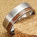 Fashion Month Mens Womens 8mm Tungsten Silver Ring Vintage Wedding Engagement White Band with 100% Koa Wood Flat Top