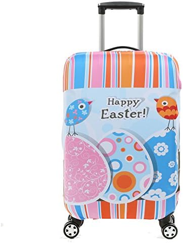 Colorpole Digital Luggage Cover Protective Suitcase Fabric Fits 18 22 30 inch (L, Colorful Egg)