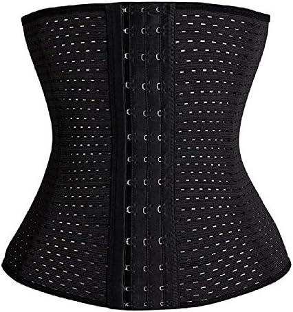 Rokou Women Waist Trainer Corset Belt for Weight Loss Sport Workout Body Shaper Slim Fat Burner Girdle (XXXXX-Large, Black)