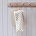 LA JOLIE MUSE Wall Hanging Storage Baskets - Set of 2 Small Cotton Rope Handle Nursery Storage Organizer with Planters