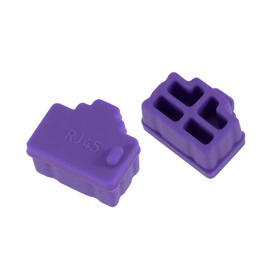 sourcing map 20pcs RJ45 Silicone Protectors Ethernet Hub Port Anti Dust Cap Cover, Purple