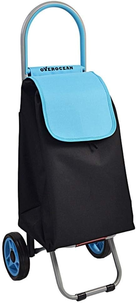 SPWJ Shopping Cart Wear and Fold Light Wheel Lifestyle Solutions (Color : Blue)