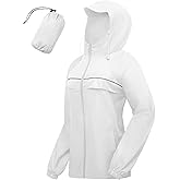 SWISSWELL Rain Jacket Women Lightweight Packable Waterproof Raincoat with Hood Windproof Windbreaker for Hiking Running