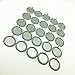 IGOGO Silver Color Flat Bottle Caps with Holes and Rings – 1 Inch Aluminum Bottle Cap Pendants for DIY Jewelry, Crafts, Keychains – 100 PCS