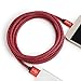 Micro USB Charger cable,Power-7 2-Pack(6ft) Durable Braided Fast Charge and Sync Cord for Samsung Galaxy S7 Edge S6 S4 S3,Note 3 4 5,Moto G4 G5 Plus,LG G3 G4,Windows,ZTE, More (Gold/Red)