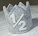 Classy Baby Boy Half 1/2 Year Birthday Gray White Party Mini Crown Cake Smash