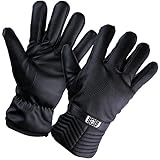 YQXCC Men's Winter Gloves Touch Screen Windproof Outdoor Cycling Sports Warm Gloves, Fleece Lining